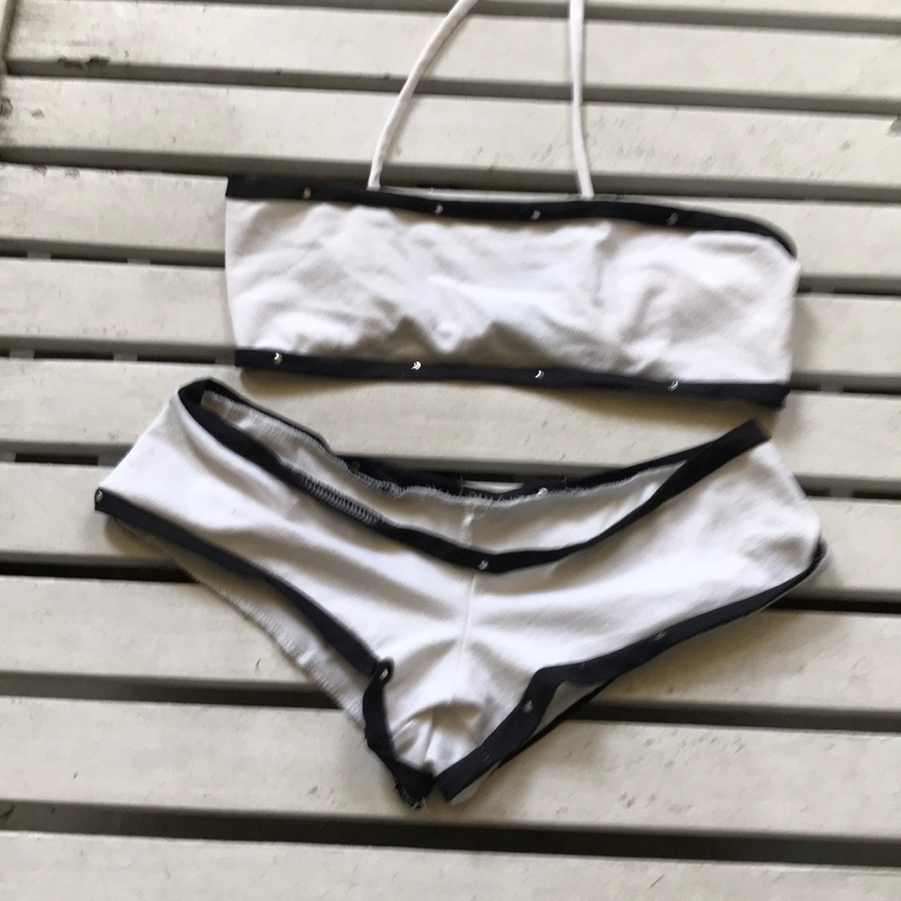 Two piece rhinestone bathing suit